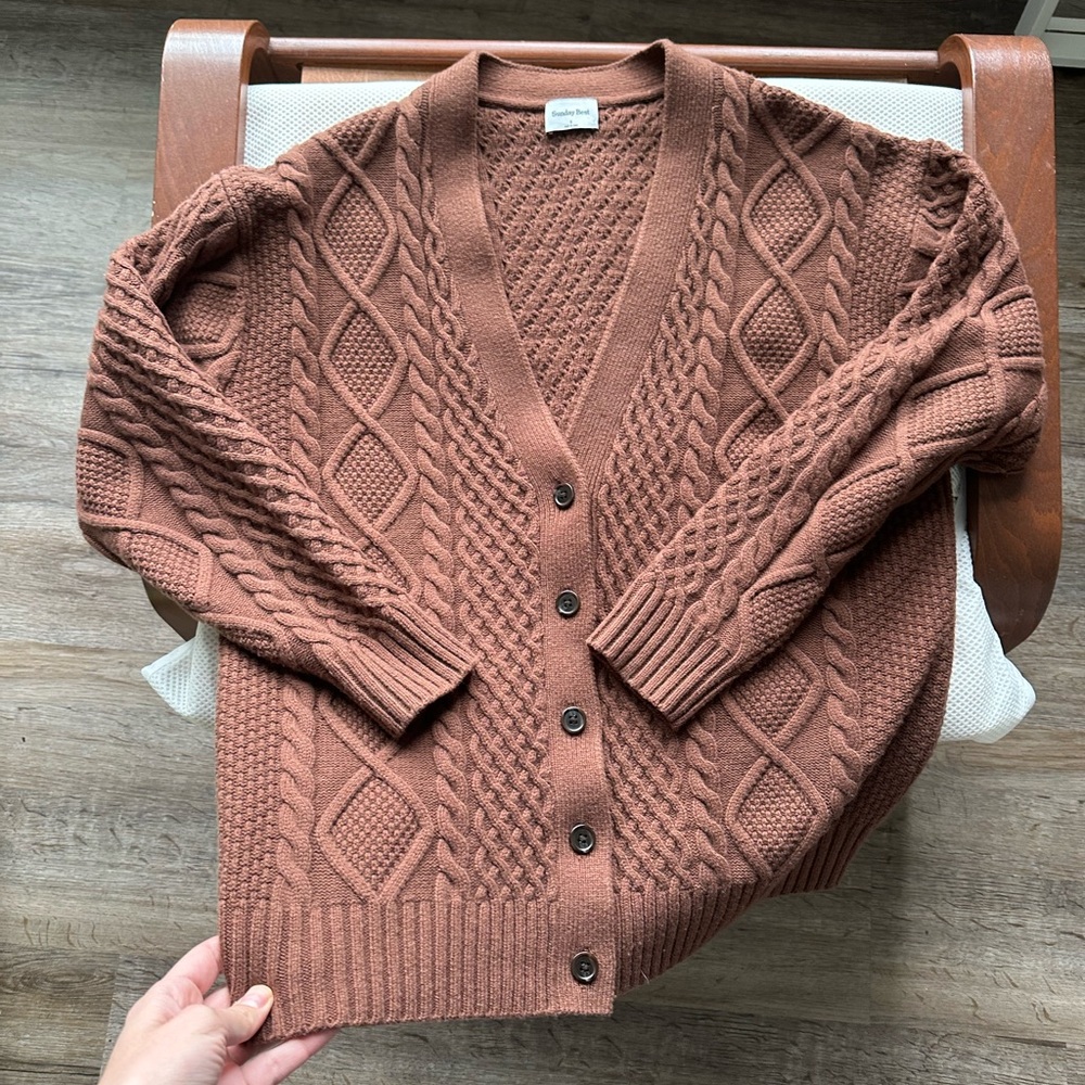 Aritzia Brown Wool Cardigan